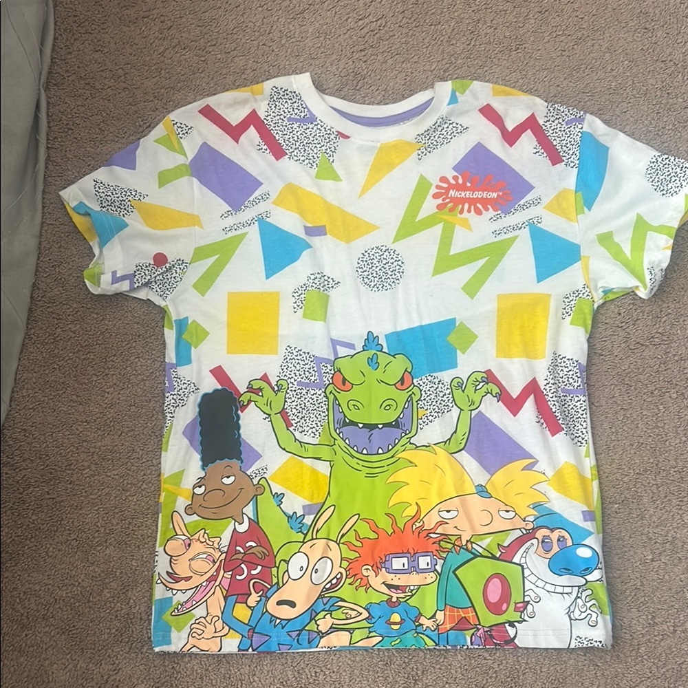 Nickelodeon Colorful Cartoon Short Sleeve Tee